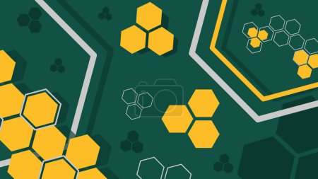 Photo for Abstract background with hexagons and honeycomb - Royalty Free Image