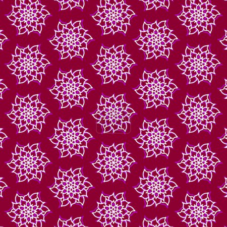 Photo for Modern abstract pattern, red flowers for clothing, fabric, background, wallpaper, wrap, batik - Royalty Free Image