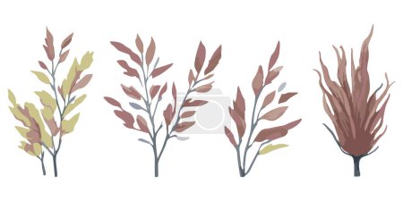 Photo for Vector hand drawn tree watercolor illustration on white background. - Royalty Free Image