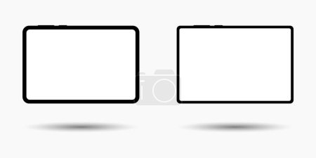 Photo for Set of front view tablet mockup with blank white display vector - Royalty Free Image
