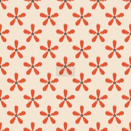 Photo for Beautiful Ethnic abstract ikat art. Seamless Kasuri pattern in tribal,folk embroidery,geometric art ornament print.Design for fabric, clothing, carpet, wallpaper, wrapping, cover - Royalty Free Image
