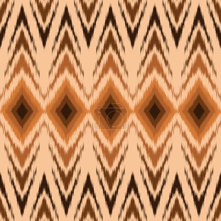 Photo for Geometric ethnic oriental ikat seamless pattern traditional Design for background, carpet, wallpaper, clothing, wrapping, Batik, fabric, Vector illustration. embroidery style. - Royalty Free Image