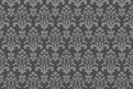 Photo for Grey seamless damask pattern - Royalty Free Image