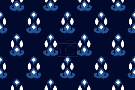 Photo for Ethnic ikat geometric seamless pattern. design for carpet, clothing, fabric - Royalty Free Image