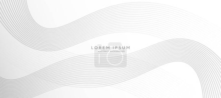Photo for White curve abstract background vector illustration. curved banner background - Royalty Free Image