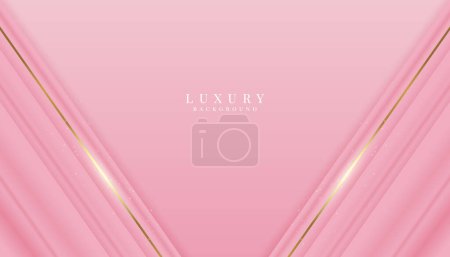 Photo for Luxurious pink background with sparkling gold and glitter. modern elegant abstract background - Royalty Free Image