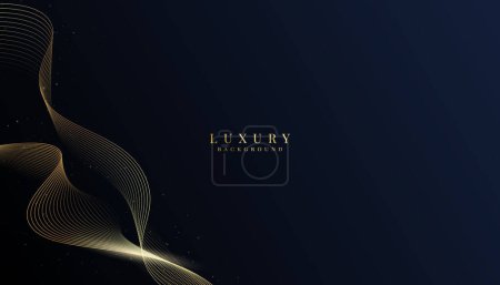 Photo for Luxury background blending golden curves - Royalty Free Image