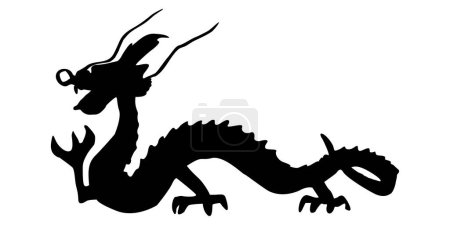 Illustration for Dragon New Year's card Chinese zodiac Icon - Royalty Free Image