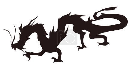 Téléchargez les illustrations : Carte Dragon Nouvel An Icône du zodiaque chinois - en licence libre de droit