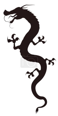 Illustration for Dragon New Year's card Chinese zodiac Icon - Royalty Free Image