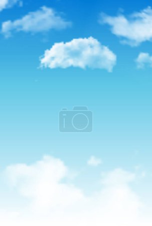 Ilustración de Cielo azul nube paisaje fondo - Imagen libre de derechos