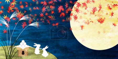Quinze Nuits Lune Affichage Argent Herbe Arrière-plan
