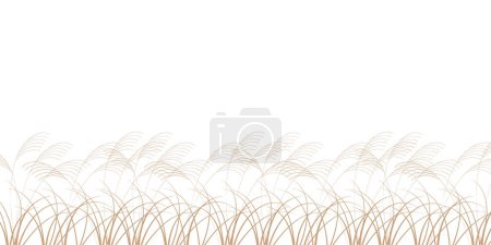 Illustration for Silver Grass Autumn Fifteen Nights Background - Royalty Free Image