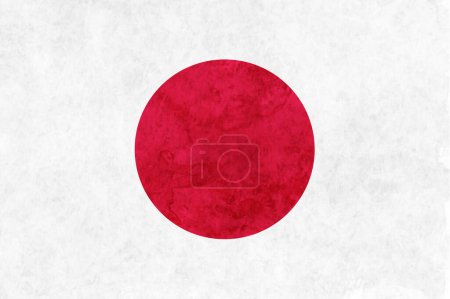 Foto de Bandera de Japón Papel japonés Acuarela - Imagen libre de derechos