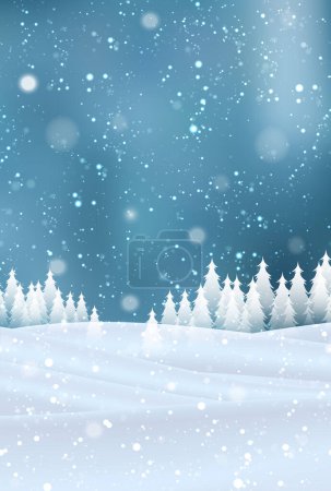 Téléchargez les photos : Paysage de neige de Noël Fond d'hiver - en image libre de droit