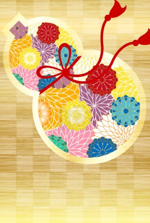 Téléchargez les illustrations : Papier japonais Carte du Nouvel An Fond motif japonais - en licence libre de droit