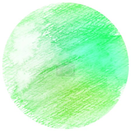 Foto de Acuarela círculo verde dibujado a mano icono - Imagen libre de derechos