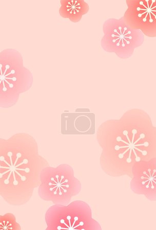 Illustration for Ume Spring Japanese Pattern Background - Royalty Free Image