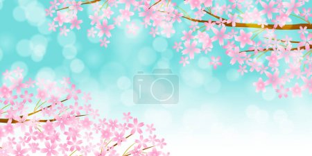 Téléchargez les photos : Cherry Blossom printemps aquarelle fond - en image libre de droit