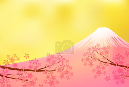 Téléchargez les photos : Fuji fleurs de cerisier fond de printemps - en image libre de droit