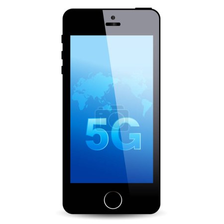 Ilustración de Smartphone 5G teléfono móvil icono - Imagen libre de derechos