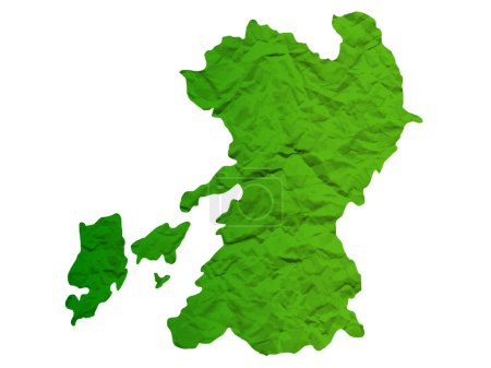 Ilustración de Kumamoto Mapa Verde Japón Icono - Imagen libre de derechos