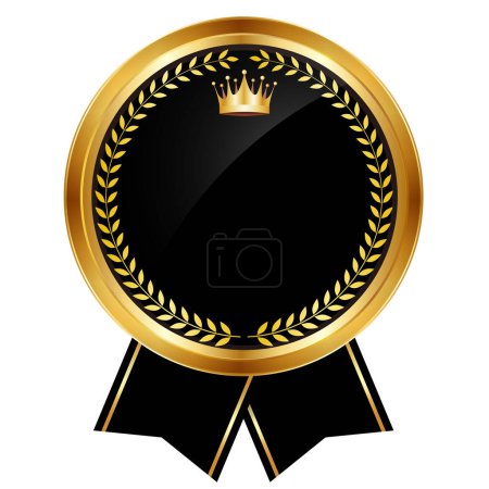 medal gold crown ribbon icon