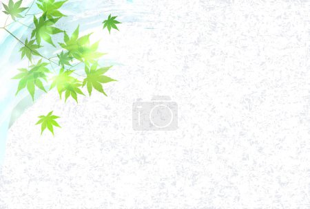 Illustration for Japanese Pattern Maple Leaves Background - Royalty Free Image