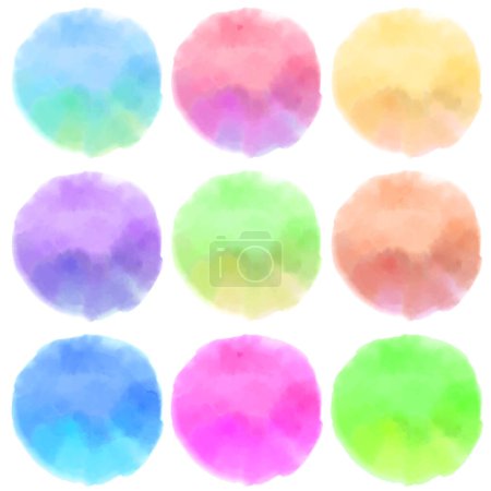 watercolor circle pattern colorful icon