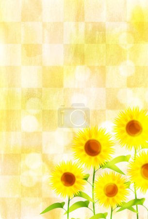 Sunflowers Hot Summer Sympathy Japanese Paper Background