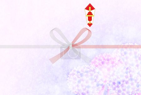 Noshi  mid-year gift  hydrangea  watermark  background