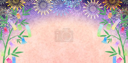 Tanabata Tanabata Decoration Fireworks Background