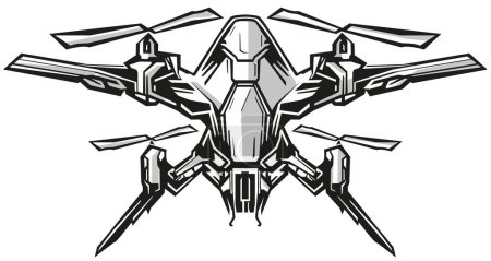Foto de Moderno combate drone vector dibujo logo - Imagen libre de derechos