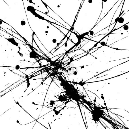 Texturas vectoriales abstractas con manchas negras y rayas en blanco