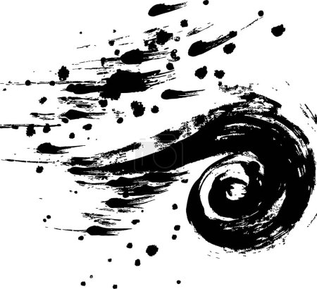 Fondo abstracto con una mancha de tinta en forma de espiral un vórtice como patrón creado por el arte vectorial