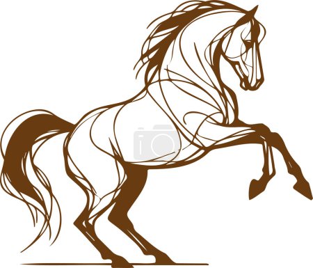 Horse Clean and minimal vector sketch of a horse