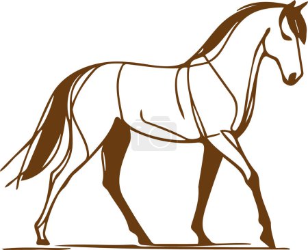 Horse Contemporary vector illustration of a minimalistic equine