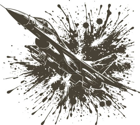 Vector stencil design of a modern fighter jet