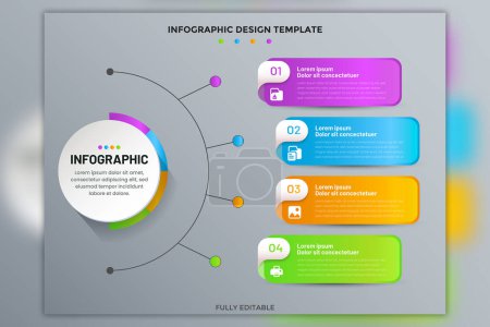 EPS Vector Creative infographic design template for data visualization