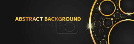 Photo for Black and gold abstract background.Elegant black and gold abstract luxury background with golden lines and shapes. Vector illustration - Royalty Free Image