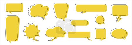Photo for Speech Bubble set. Talk bubble. Cloud speech bubbles collection.Vector speech clouds chat bubble icon. Vector illustration - Royalty Free Image