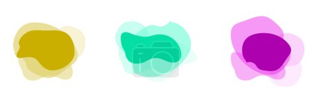 Photo for Abstract blotch shape. Liquid shape elements. Set of modern graphic elements.Set of isolated abstract aqua spot with gradient or dynamic color. Vector illustration - Royalty Free Image