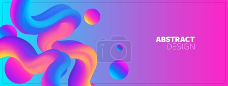 Photo for Colorful abstract geometric background. Liquid dynamic gradient waves. Fluid marble texture. . Vector illustration - Royalty Free Image