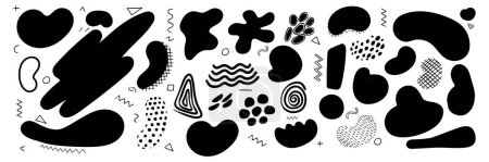 Photo for Abstract blotch shape. Liquid shape elements.liquid shadows random shapes. Organic amoeba blob shape abstract. Vector illustration - Royalty Free Image