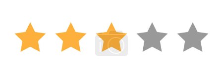 Photo for Five stars customer product rating review flat iconStars collection. Star vector icons. Golden and Black set of Stars, isolated on transparent background. Vector illustration - Royalty Free Image