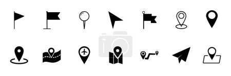 Photo for Location icons set. Navigation icons. Map pointer icons.point illustration sign collection. Vector illustration - Royalty Free Image