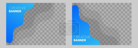 Photo for Set of Editable square business web banner design template. Suitable for social media post, instagram story and web ads. Vector illustration - Royalty Free Image