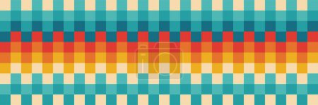 Photo for Abstract background of rainbow groovy.design in 1970s Hippie Retro style. Vector illustration - Royalty Free Image