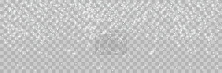 Photo for Realistic falling snow on transparent background.Seamless realistic falling snow or snowflakes. Vector illustration - Royalty Free Image