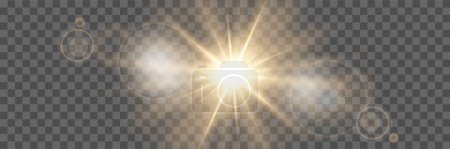 Photo for Vector transparent sunlight special lens flare light effect. Vector illustration - Royalty Free Image